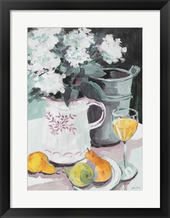 Framed Pitcher of Flowers Print
