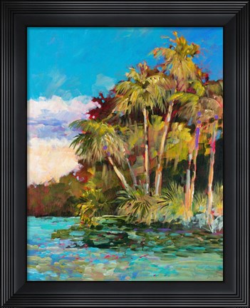 Framed Tropical Side Of Town Print