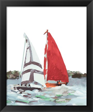 Framed Line Regatta I Print