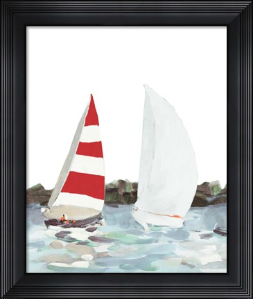 Framed Line Regatta II Print