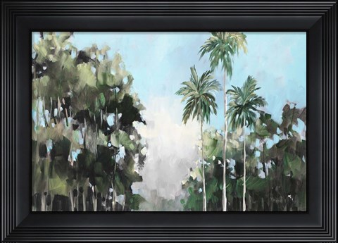 Framed Palms On The Coast Print