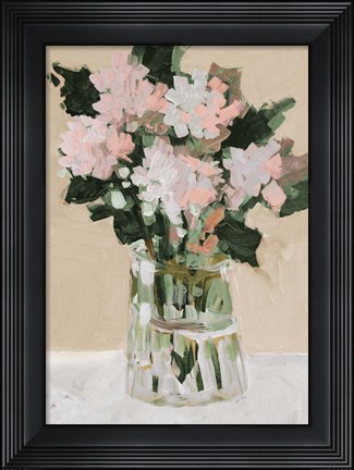 Framed Pink Flower Arrangement Print