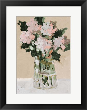 Framed Pink Flower Arrangement Print