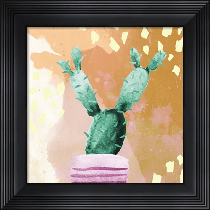Framed Cactus Party I Print