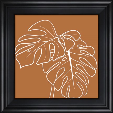 Framed Terracotta Palms Square Print