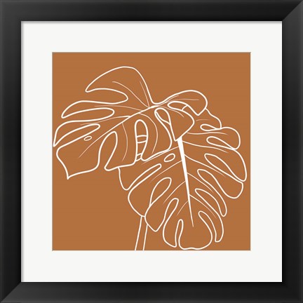 Framed Terracotta Palms Square Print