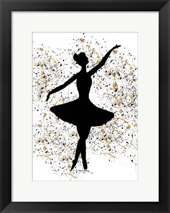 Framed Ballerina Silhouette II Print