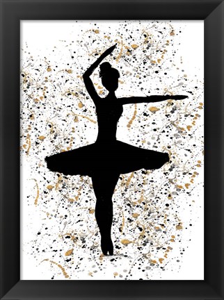 Framed Ballerina Silhouette III Print