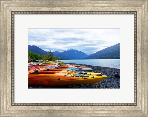 Framed Mountain Lake Adventure Print