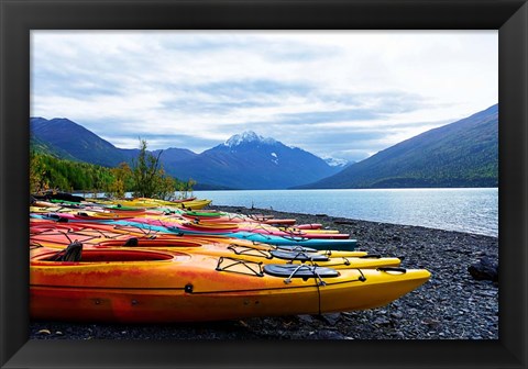 Framed Mountain Lake Adventure Print