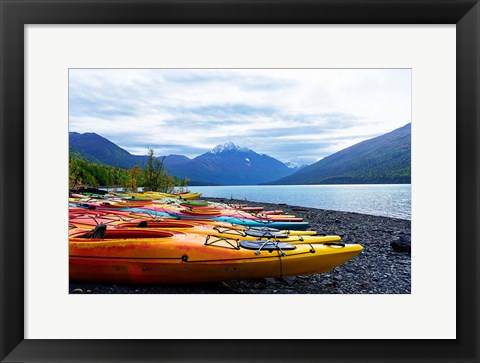 Framed Mountain Lake Adventure Print