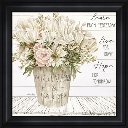 Framed Learn from Yesterday Print