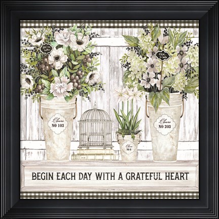 Framed Begin Each day Print