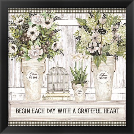 Framed Begin Each day Print