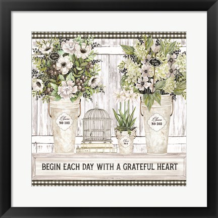 Framed Begin Each day Print