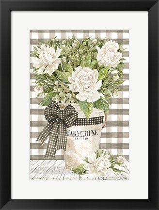 Framed Farmhouse Roses Print