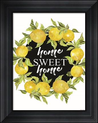 Framed Home Sweet Home Lemons Print