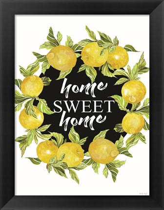 Framed Home Sweet Home Lemons Print