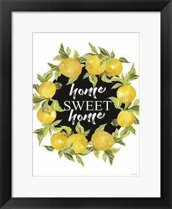 Framed Home Sweet Home Lemons Print