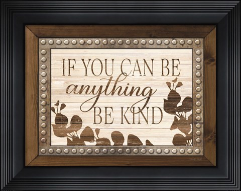 Framed Be Kind Print