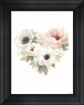Framed Floral Heart Print