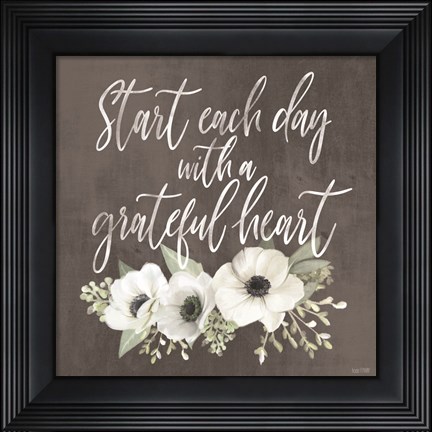 Framed Grateful Heart Print