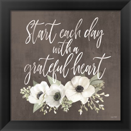 Framed Grateful Heart Print