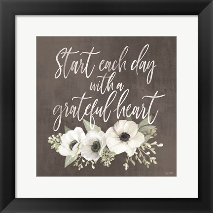 Framed Grateful Heart Print