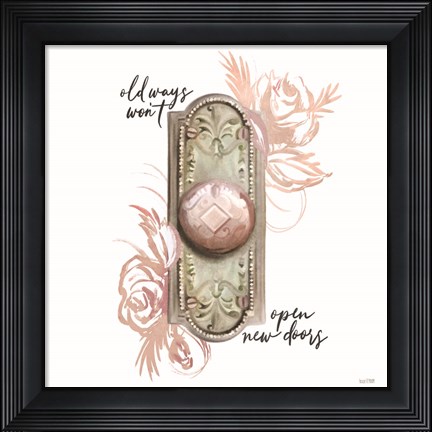 Framed Old Ways in Blush Print