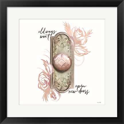 Framed Old Ways in Blush Print