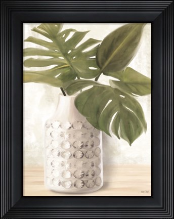 Framed Ivory Monstera Stem Print