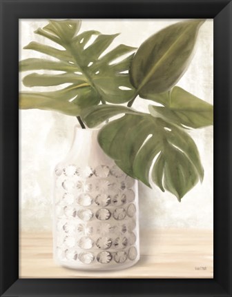 Framed Ivory Monstera Stem Print