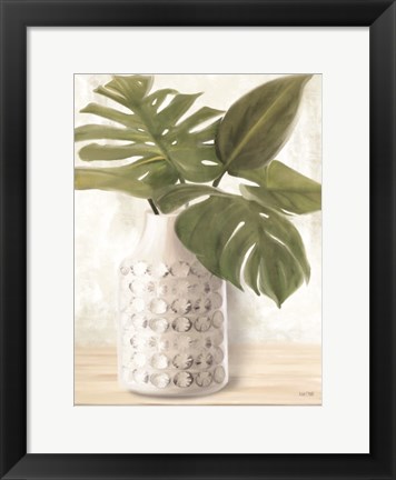 Framed Ivory Monstera Stem Print