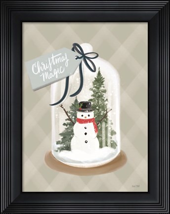 Framed Christmas Magic Snow Globe Print