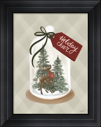 Framed Holiday Cheer Snow Globe Print