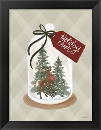 Framed Holiday Cheer Snow Globe Print