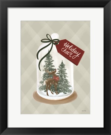 Framed Holiday Cheer Snow Globe Print