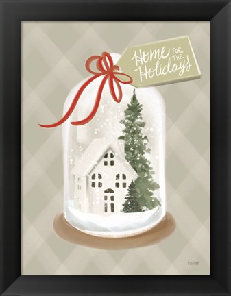 Framed Home for the Holidays Snow Globe Print