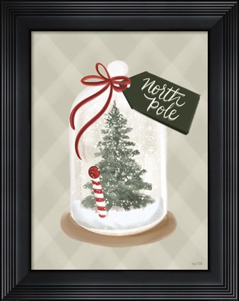Framed North Pole Snow Globe Print