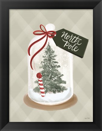 Framed North Pole Snow Globe Print