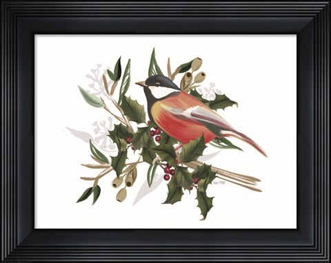Framed Christmas Songbird II Print