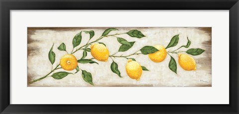 Framed Lemon Branch Print