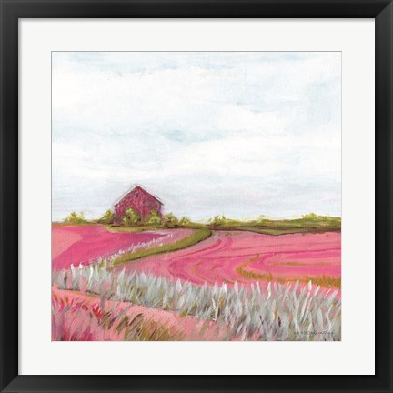 Framed Pink Fall Farm Print