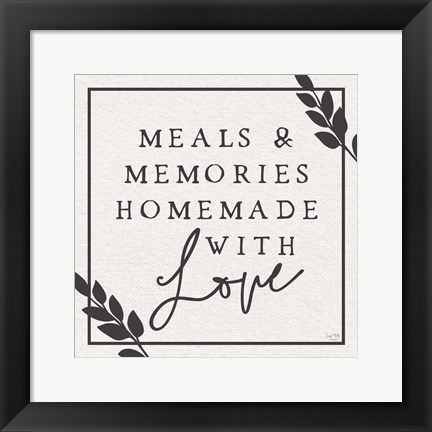 Framed Meals &amp; Memories Made with Love Print