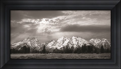 Framed Sunlight on the Tetons Print