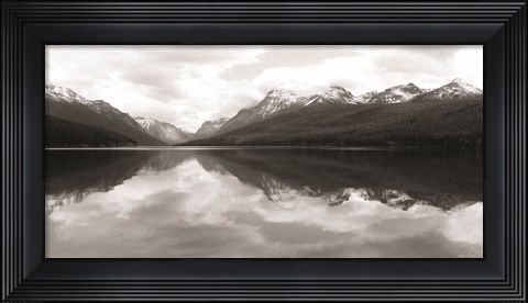 Framed Bowman Lake Reflections Print