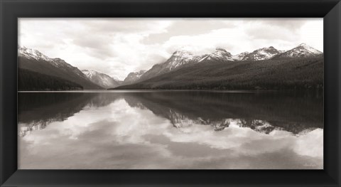 Framed Bowman Lake Reflections Print