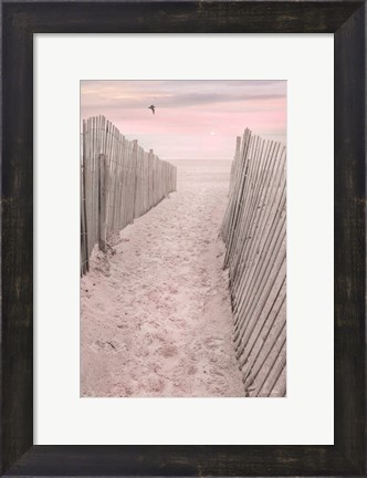 Framed Pink Beach Sunrise Print