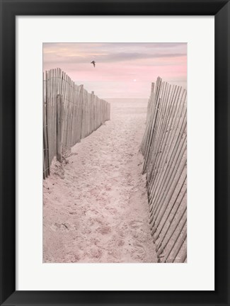 Framed Pink Beach Sunrise Print