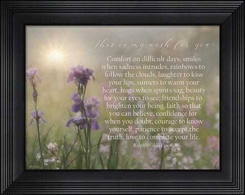 Framed My Wish for You - Floral Print